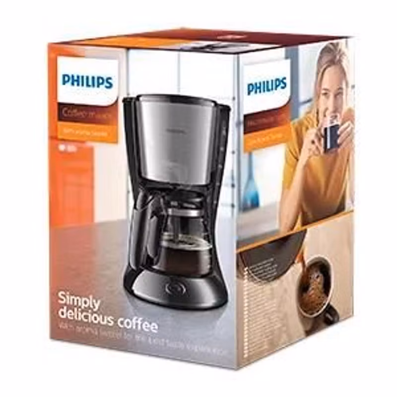 Philips Daily Collection HD7462 1,2 liter Kaffebryggare Rostfritt stål/Svart