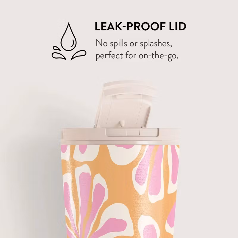 Burga Aloha 500 ml Termosmugg med lock och sugrör i rostfritt stål