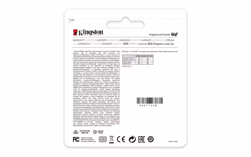 Kingston DataTraveler 70 64 GB USB-C 3.2 Gen 1 USB-minne Svart