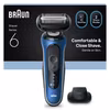 Braun Series 6 62-B1200s Wet & Dry Rakapparat Blå