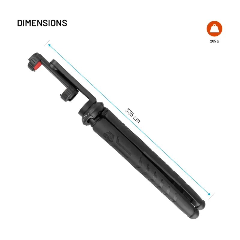 FIXED Creator FIXCRT-F-BK Flexibelt stativ med 1/4" mobilhållare Svart