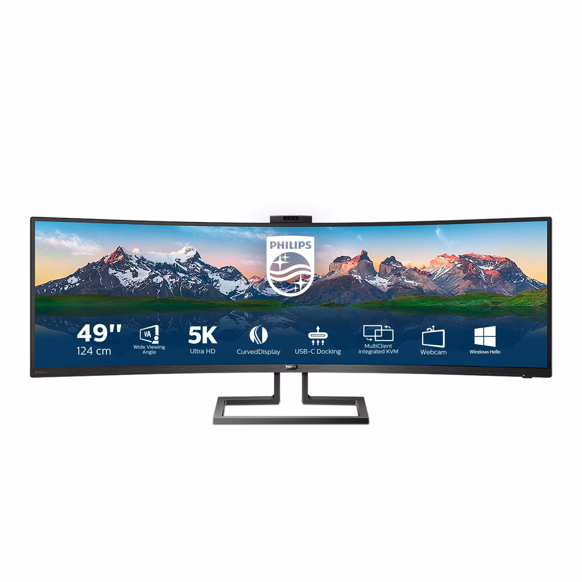 Philips Brilliance 499P9H 49" VA 32:9 Dual QHD Böjd USB-C-skärm