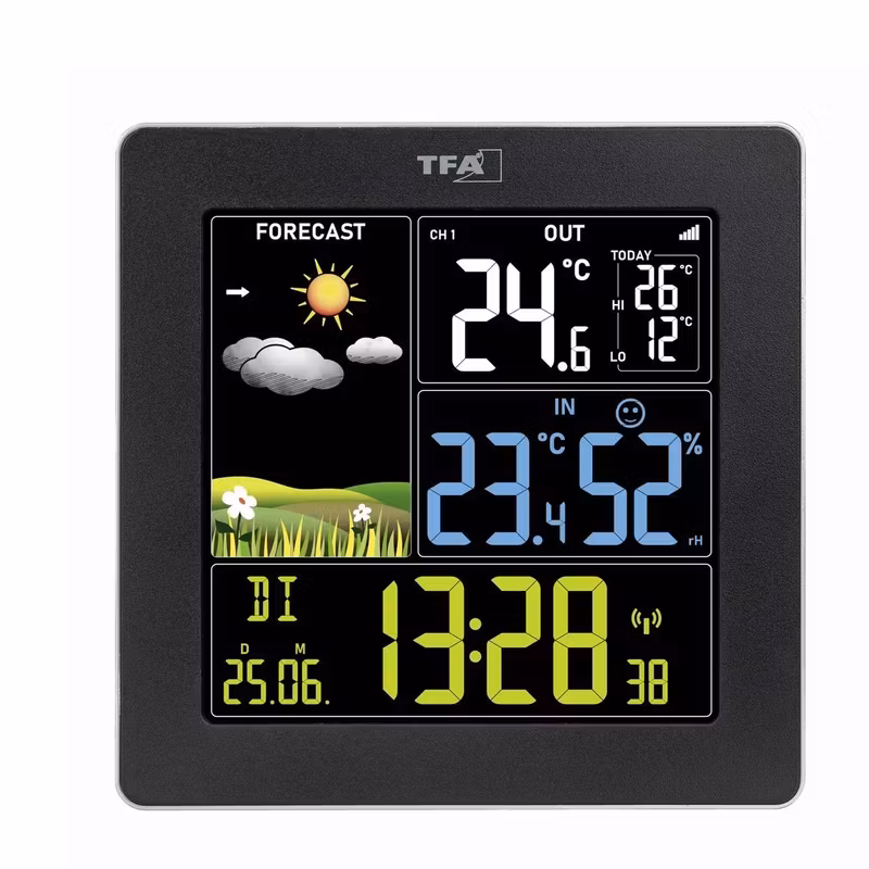 TFA SUN Trådlös Väderstation med Färgdisplay Svart