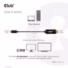 Club 3D CAC-1334 HDMI till USB-C-adapterkabel 4K 60 Hz 1,8 m Svart