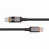 X2O Longlife 100 W USB-C till USB-C-kabel med LED-display 1,5 m Svart