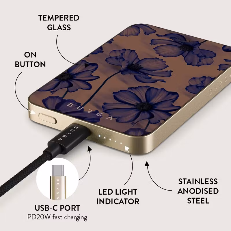 Burga Velvet Night 5 000 mAh MagSafe Powerbank Guld