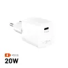 FIXED Mini FIXC20M2-C-WH 20 W USB-C Väggladdare Vit