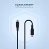 FIXED Liquid Silicone 60 W USB-C till USB-C 0,3 m Silikonkabel Svart
