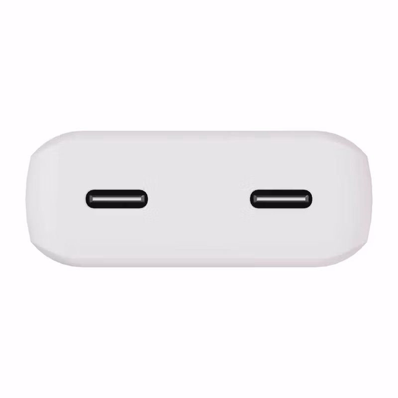 X2O Professional Dual Slim 65 W GaN Hemmaladdare 2 × USB-C med 1,5 m USB-C-kabel Vit