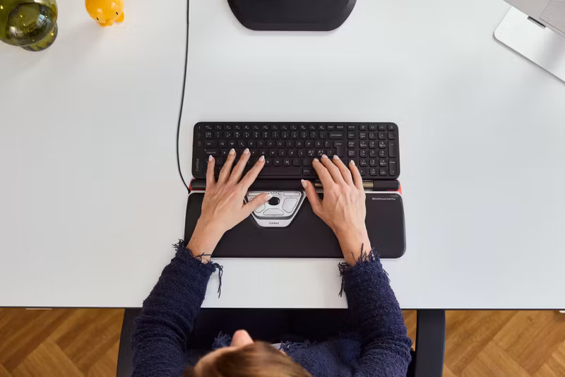 Contour Design RollerMouse Red Plus Thin Client Kabelansluten Centrerad Mus Svart/Silver