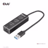 Club 3D CSV-1430A 4-i-1 USB 3.2 Gen 1-hubb med 3 × USB-A och Gigabit Ethernet Svart