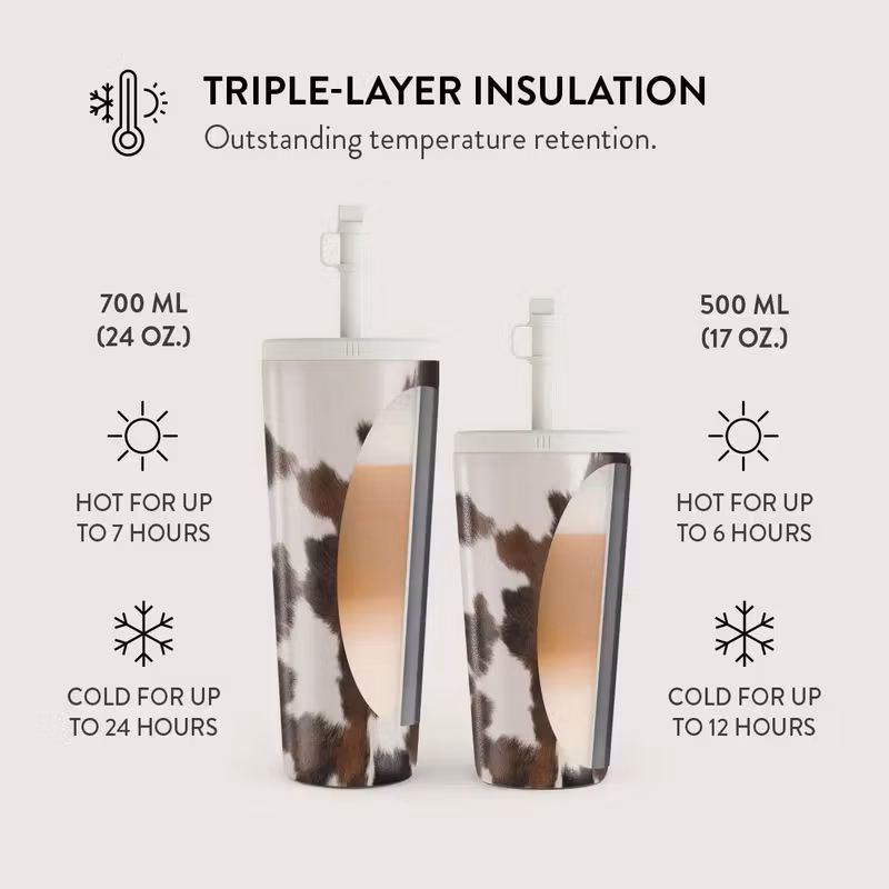 Burga Celestial 500 ml Termosmugg med lock och sugrör i rostfritt stål