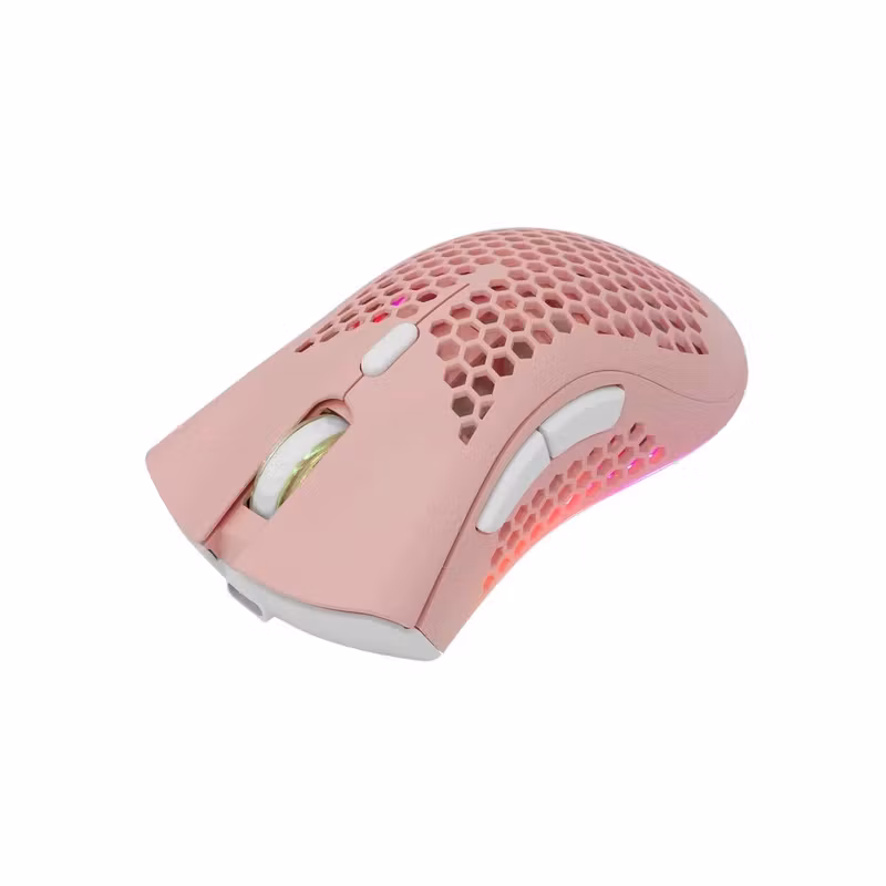White Shark LIONEL 6D 10 000 DPI Trådlös Gamingmus Rosa