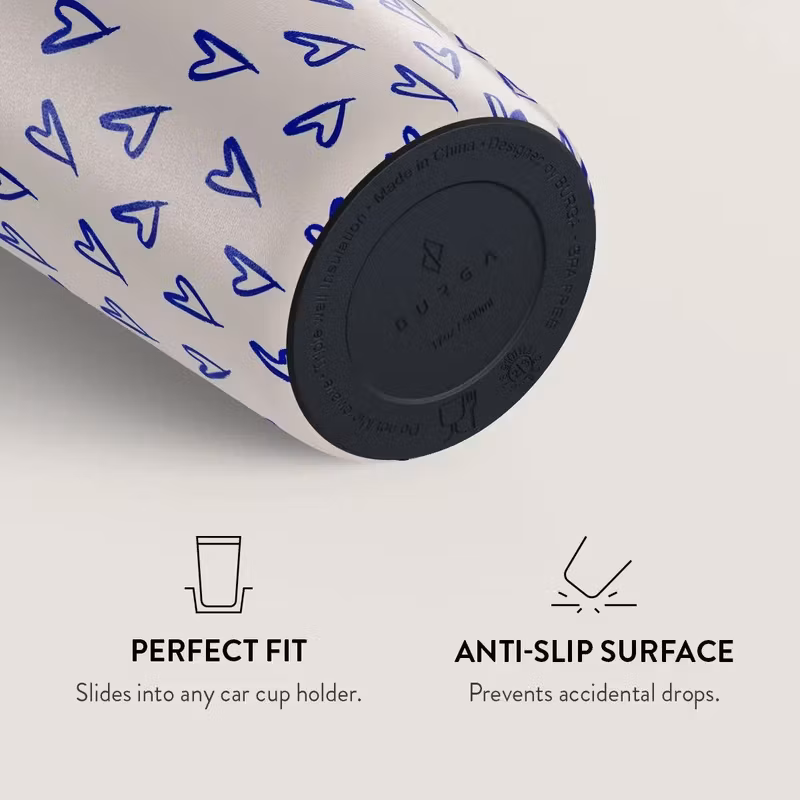 Burga Love Me Right 500 ml Termosmugg med lock och sugrör i rostfritt stål