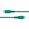 X2O Superflex USB-C till USB-C-kabel 60 W 1,5 m Turkosgrön
