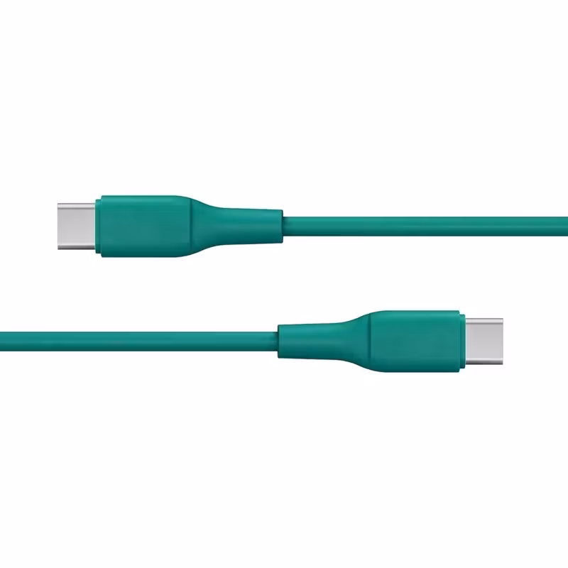 X2O Superflex USB-C till USB-C-kabel 60 W 1,5 m Turkosgrön