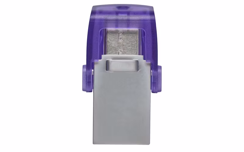 Kingston DataTraveler microDuo 3C 128 GB USB 3.2 Gen 1 USB-C USB-minne Lila Transparent