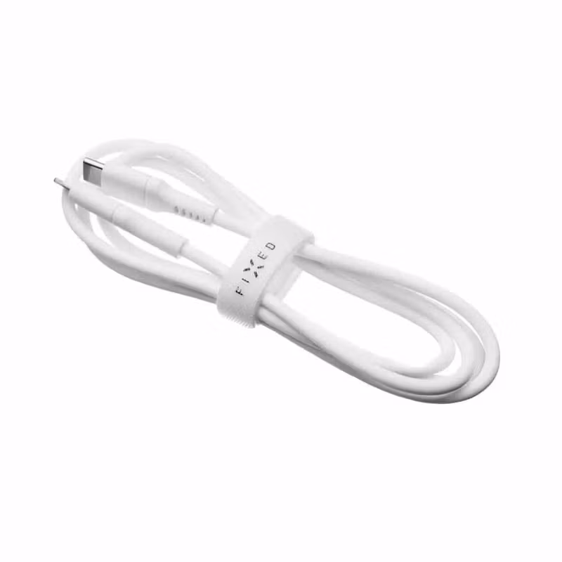 FIXED Liquid Silicone 60 W USB-C till USB-C 2 m Silikonkabel Vit