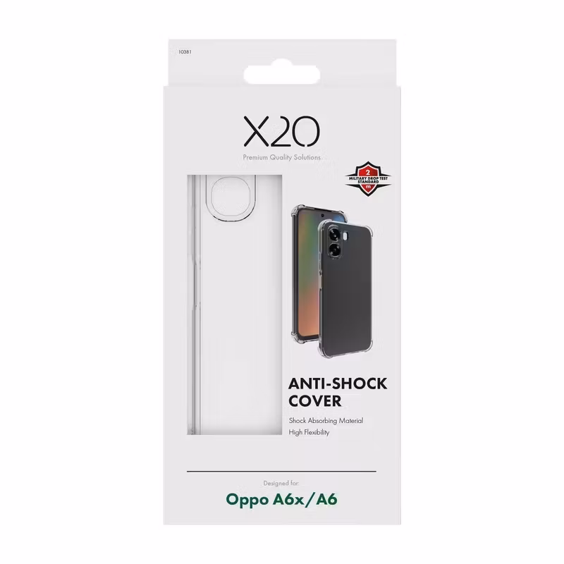 X2O Anti-Shock Skal Oppo A6x/A6 Transparent