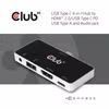 Club 3D CSV-1591 4-i-1 USB-C-hubb HDMI 4K 60 Hz med 100 W PD Svart