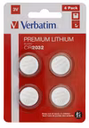 Verbatim CR2032 3 V Litiumbatteri 4-pack