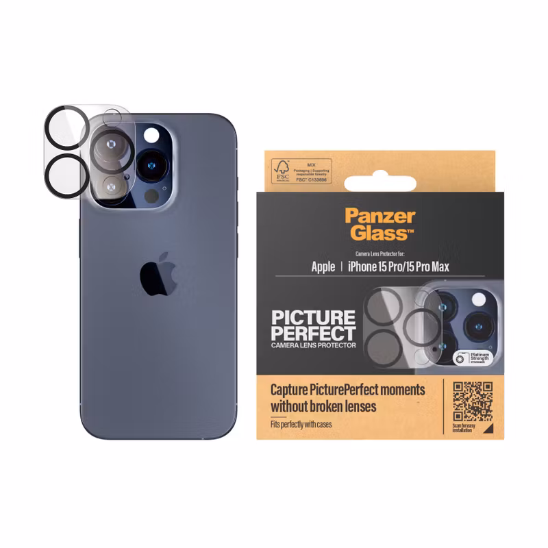 PanzerGlass PicturePerfect iPhone 15 Pro/15 Pro Max Kameralinsskydd