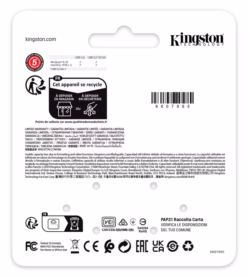 Kingston DataTraveler SE9 G3 256 GB USB 3.2 Gen 1 USB-minne Svart