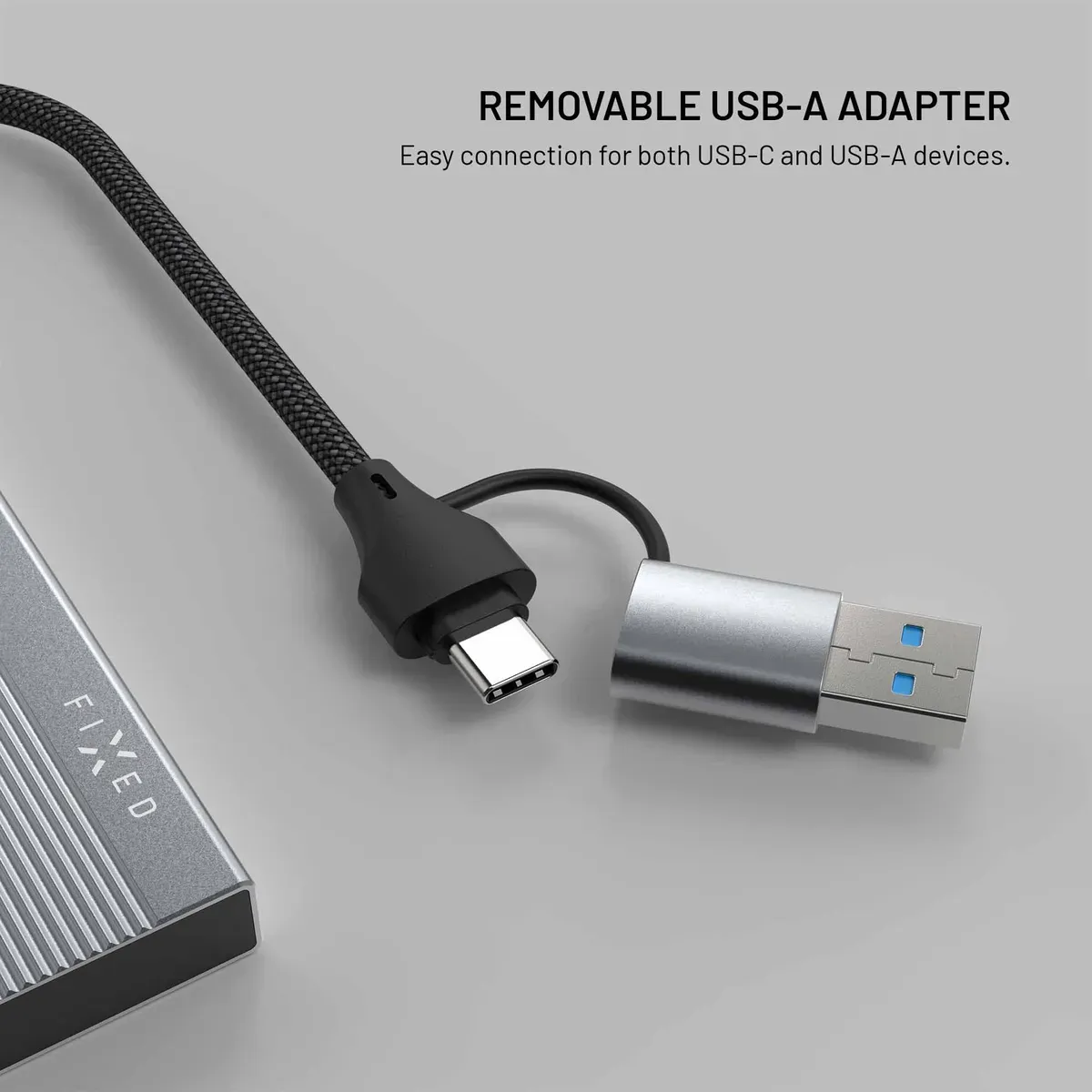 FIXED HUB Port FIXHU-PT-GR 4-i-1 USB-C-hubb Silver