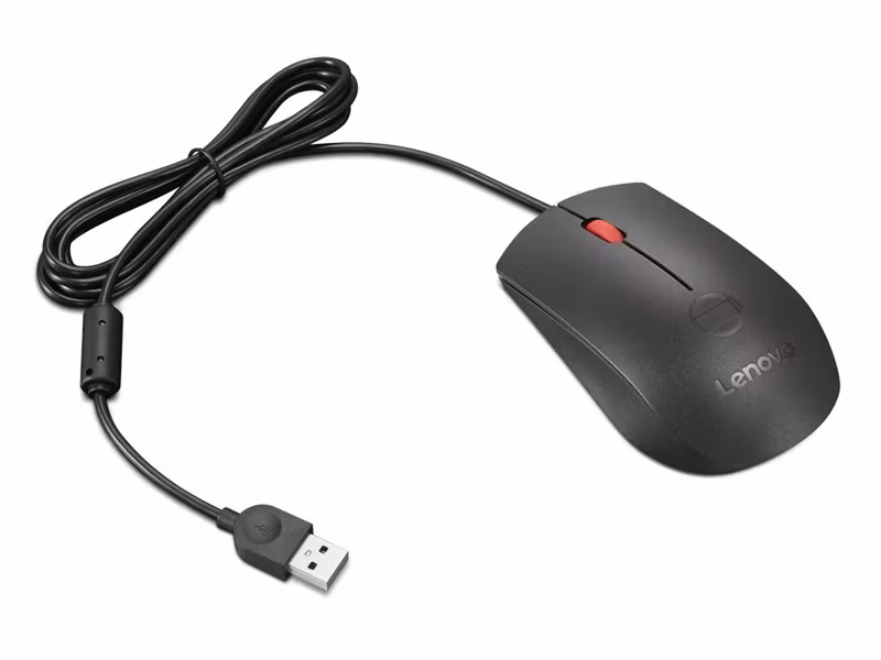 Lenovo 4Y51S24029 Fingeravtrycksmus Gen 3 optisk med sladd USB Svart/Röd