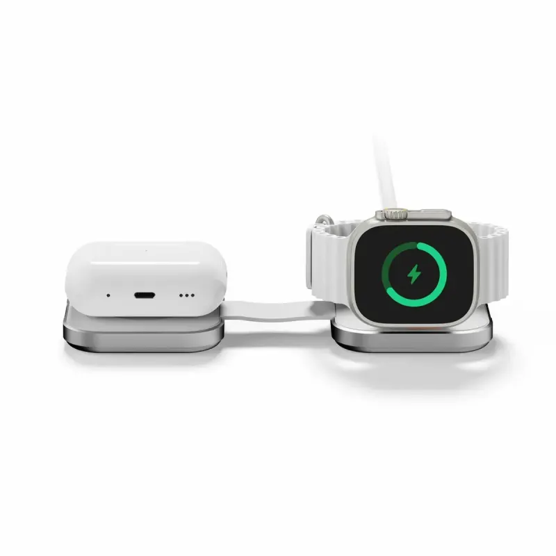 LINQ 2in1 Foldable LQTC021 MagSafe-kompatibel hopfällbar trådlös laddare