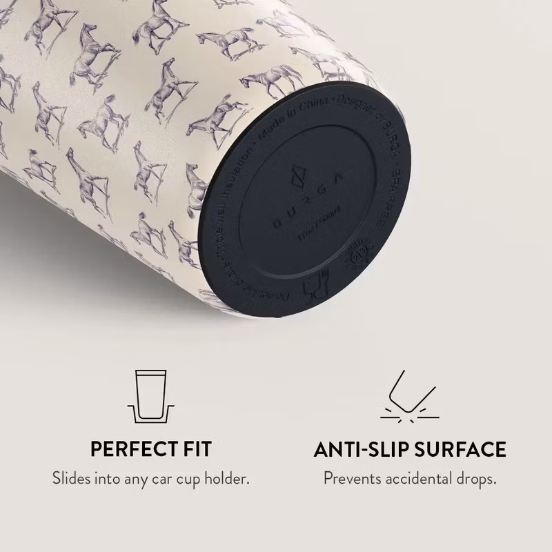 Burga Derby Race 500 ml Termosmugg med lock och sugrör i rostfritt stål