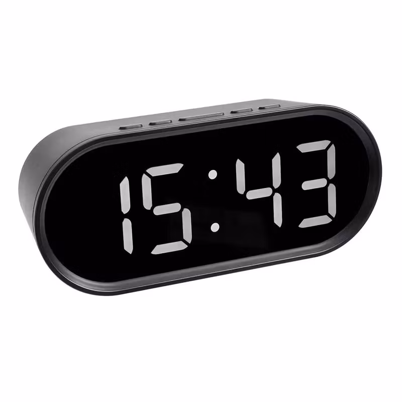 TFA Digital Väckarklocka LED-Siffror Svart