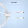 FIXED LIQUID USB-C till Lightning Silikonkabel 1,2 m Vit