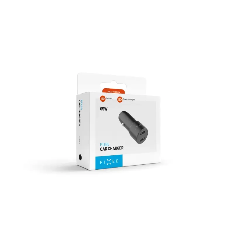 FIXED FIXCC65-CC-BK 65 W 2 × USB-C Billaddare Svart
