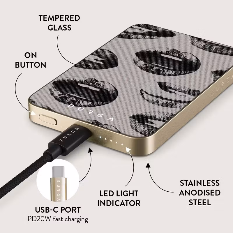 Burga Next Mistake 5 000 mAh MagSafe-powerbank Guld