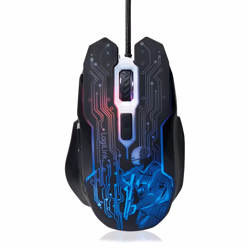 LogiLink ID0137 Optisk Kabelansluten Gamingmus USB 2 400 DPI Svart