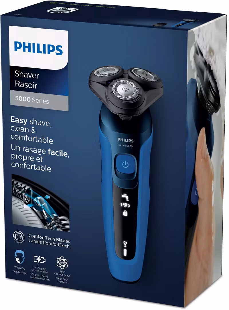 Philips Shaver Series 5000 S5466/17 Rakapparat Svart/Blå