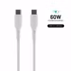 FIXED Liquid Silicone 60 W USB-C till USB-C 2 m Silikonkabel Vit
