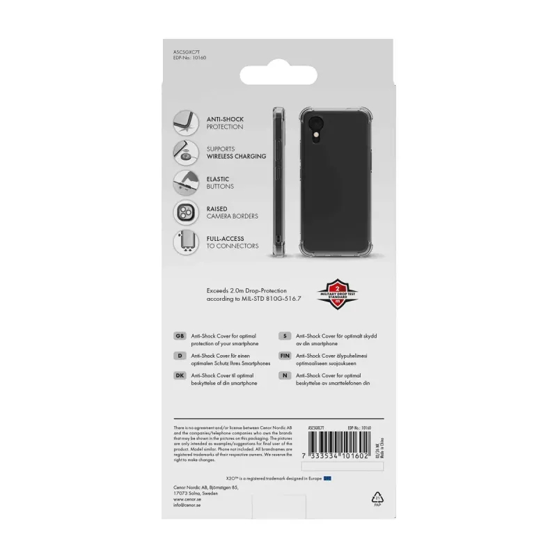 X2O Anti-Shock Skal för Samsung Galaxy XCover 7 Transparent