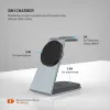 FIXED MagPowerstation Alu for Samsung FIXMPOS-ALS-GR 25 W Qi2.2 3-i-1 Trådlös laddstation Rymdgrå
