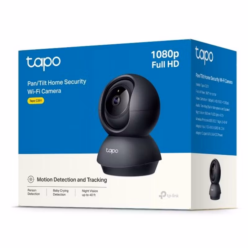 TP-Link Tapo C201 Full HD Pan/Tilt Wi-Fi Övervakningskamera Inomhus