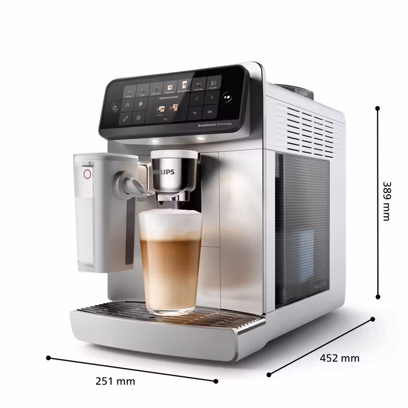 Philips 6000 series EP6551/30 Helautomatisk kaffemaskin 1,9 l Vit/Krom