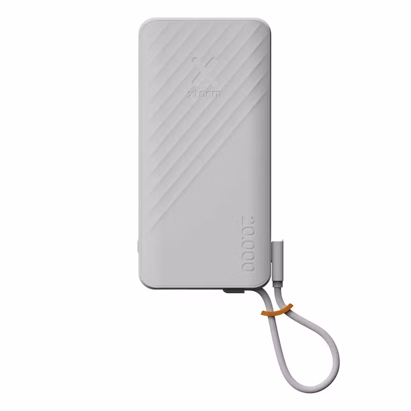 Xtorm Go2 XG2E30W207C 20 000 mAh 30 W Powerbank med inbyggd USB-C-kabel Ice