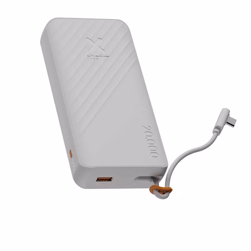 Xtorm Go2 XG2E30W207C 20 000 mAh 30 W Powerbank med inbyggd USB-C-kabel Ice