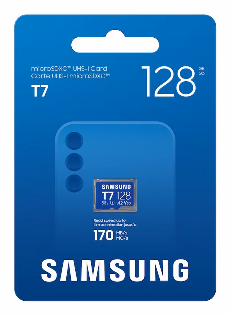 Samsung T7 MB-MB128T microSDXC UHS-I 128 GB 170 MB/s Minneskort Blå