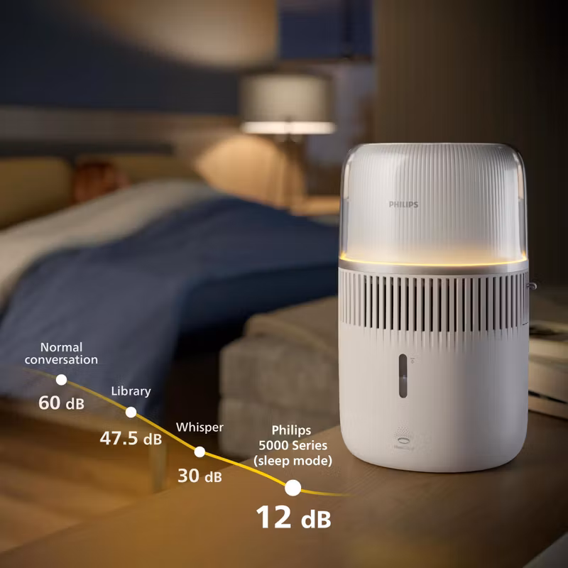 Philips Series 5000 HU5710/00 Luftfuktare NanoCloud 4,5 L Silver/Vit