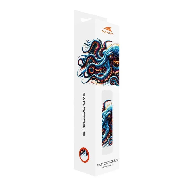 Baracuda OCTOPUS M Gamingmusmatta 300 × 250 mm Svart/Röd