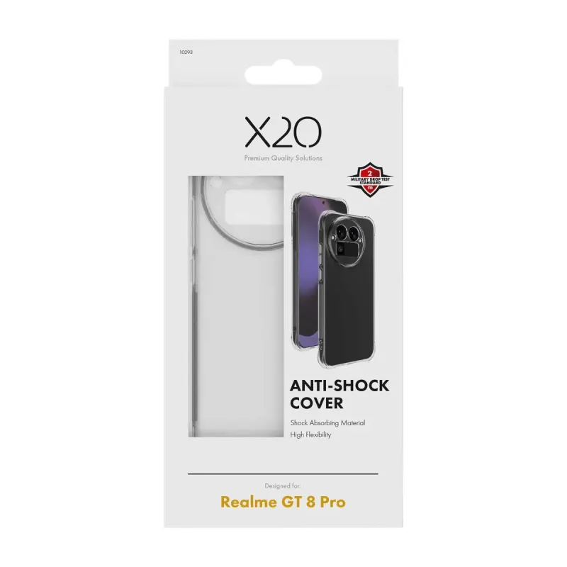 X2O Anti-Shock Skal för Realme GT 8 Pro Transparent