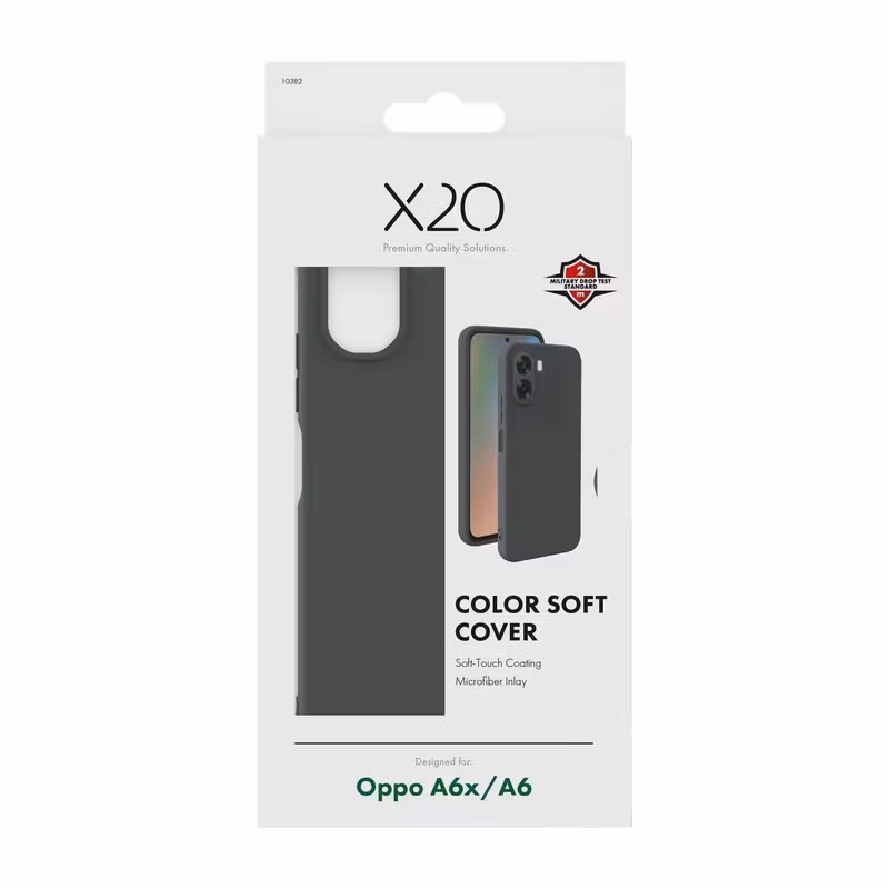 X2O Color Soft Skal Oppo A6x/A6 Svart