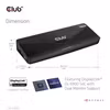 Club 3D CSV-3103D 9-i-1 USB-A-dockningsstation 4K 30 Hz med HDMI, DisplayPort och DVI Svart